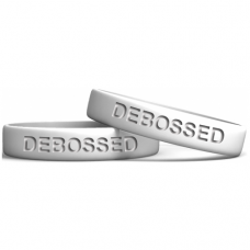 White 13mm Debossed Wristband Manufacturer 